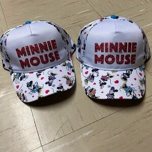 Disney White and Red Minnie Mouse Caps